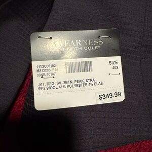 Kenneth Cole Men's Plum Blazer